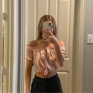 Light pink crop top XS